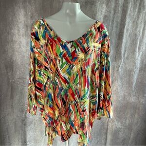 Allison Daley Multicolor Abstract Tunic